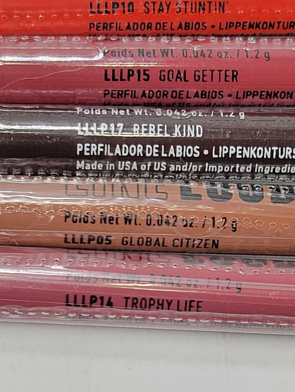 Nyx 7 Piece Line Loud Longwear Lip Liner Bundle NEW!